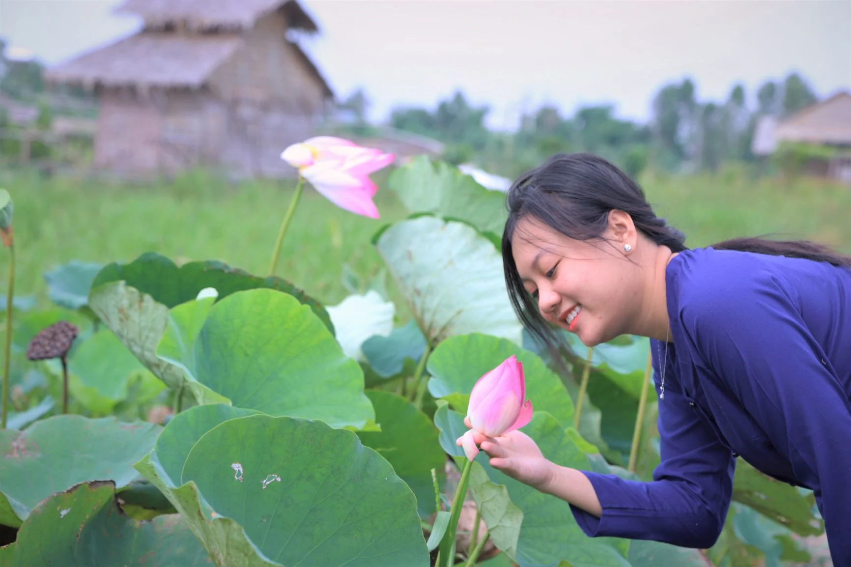 Local lotus experience at Viet Mekong Farmstay